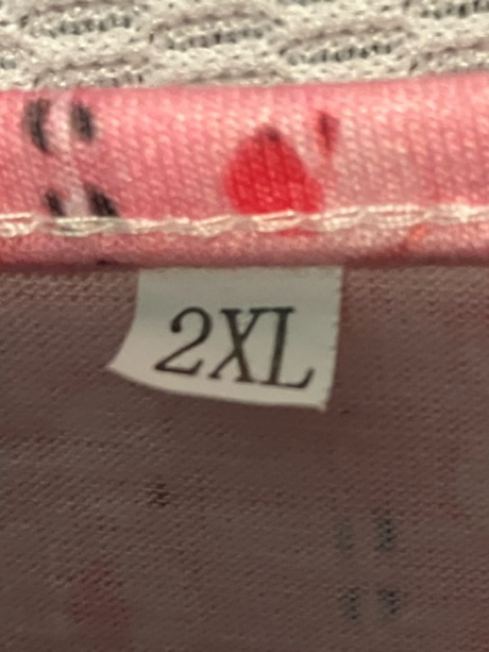 Pink Patterned Button-Front Short Sleeve Top - 2XL - Picture 2 of 9